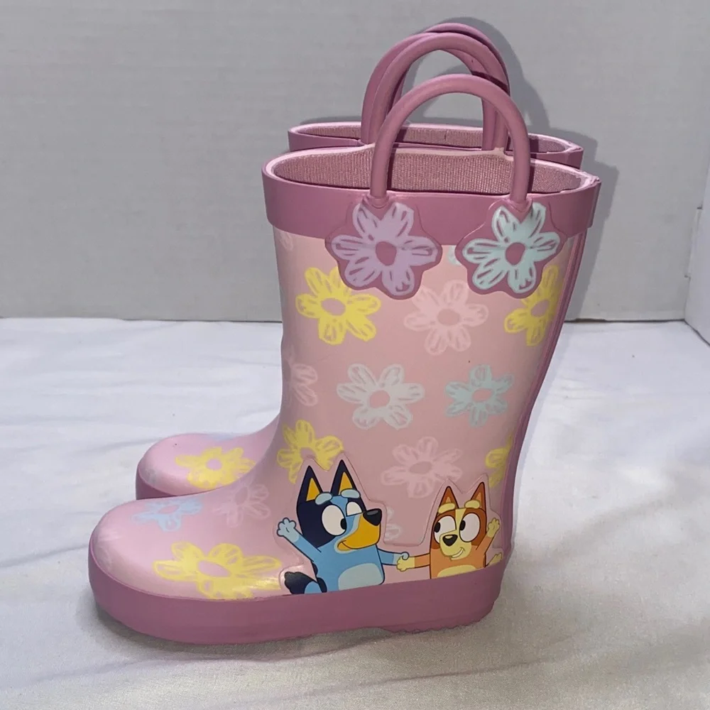 Bluey Pink Floral Kids‎ Rain Boots